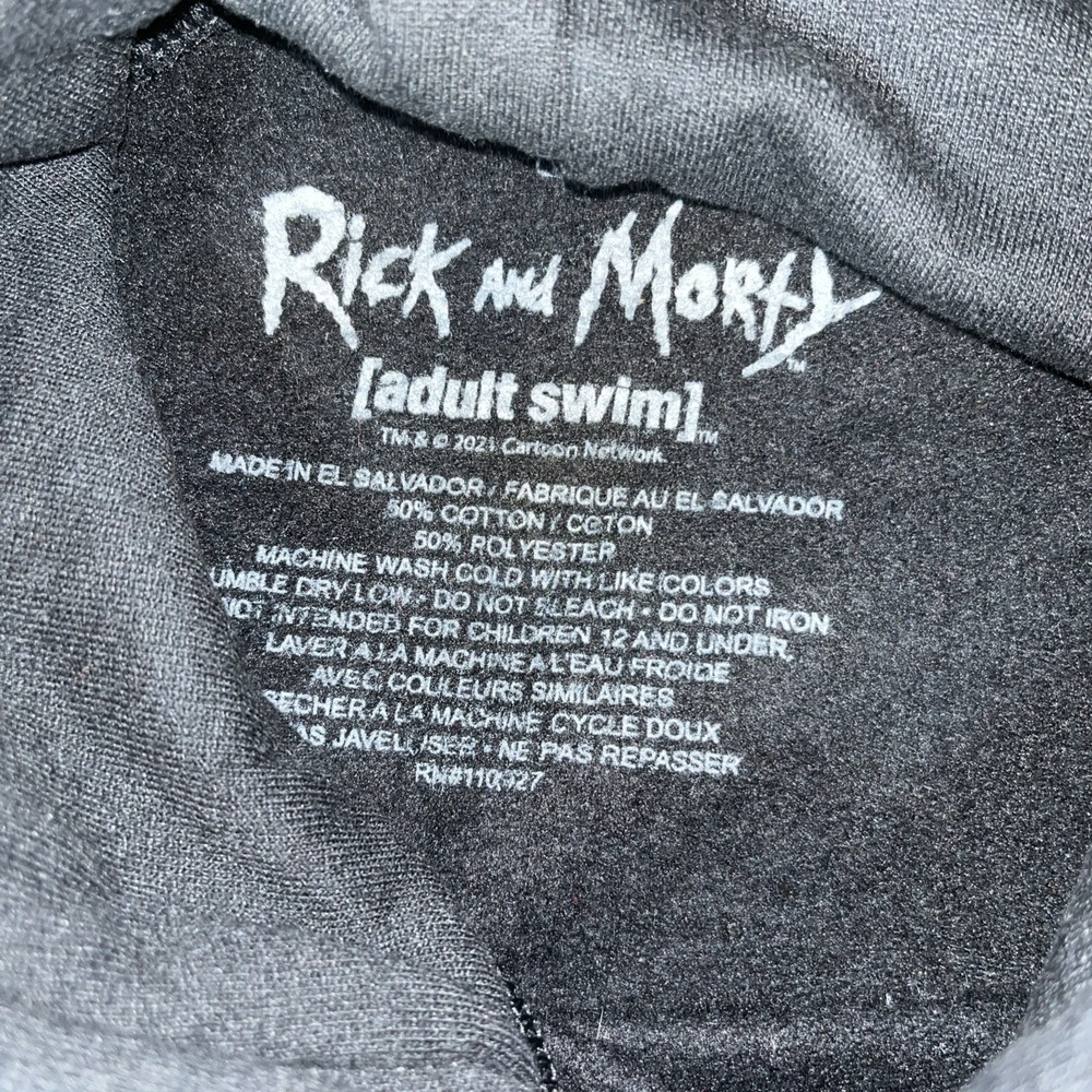 Rick & Morty Mens Small Graphic Hoodie Digital Warp Sweatshirt - Picture 13 of 14
